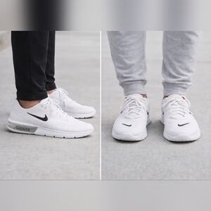 Nike Air Max Sequent 4.5 Style BQ8824-100 Black/White Sz 9